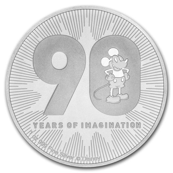 2018 Niue 1 oz Silver $2 Disney Mickey's 90th Anniversary BU 2018 Niue 1 oz Silver $2 Disney Mickey's 90th Anniversary BU
